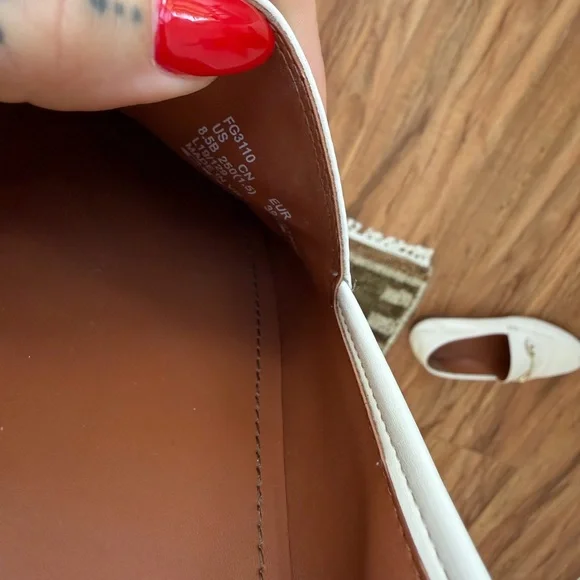 Coach Haley Ivory Leather Loafers - Picture 8 of 8